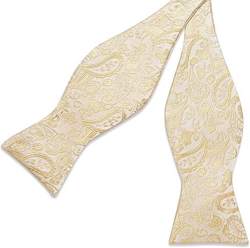 DiBanGu 4 PCS Bow Tie Set for Men Wedding Formal Silk Self Bow Tie Pocket Square Cufflinks in Kuwait