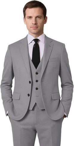 LOPEN STU Mens Suit Slim Fit 3 Piece Wedding Outfit Prom Suits for Men Dress Jacket Tux Vest and Pants Set in Saudi Arabia