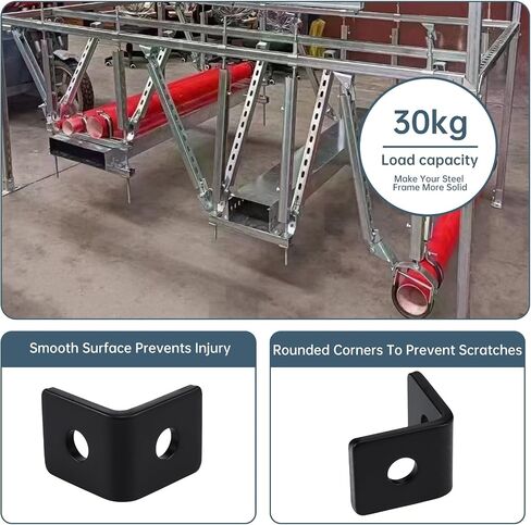 10 Pack 2 Holes 90° Fitting for 1-5/8" Strut Channel, Strut Hardware L Brackets, 3/16" Thickness in Saudi Arabia