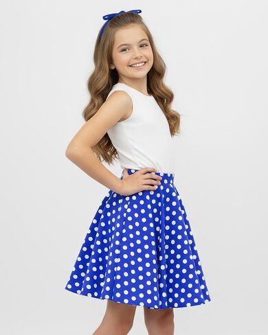 تنورة BlackButterfly Kids Vintage الخمسينيات ذات الدائرة الكاملة للفتيات المتأرجحة in Kuwait