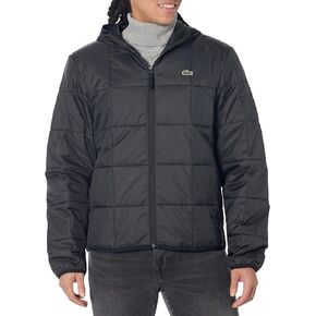 Lacoste Men's Colorblock Quilted Jacket with Hood in Kuwait