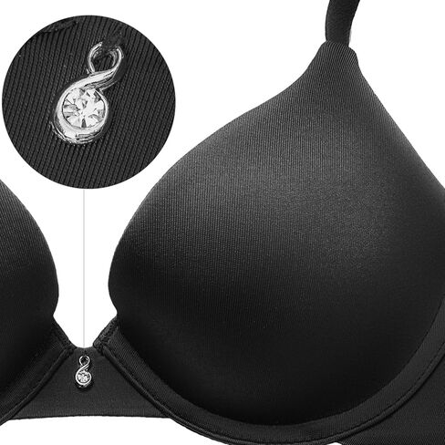 Wingslove Women's Push Up Everyday Basic Comfort Lightly Padded Underwire Plunge T-Shirt Bra Lift Up in Saudi Arabia
