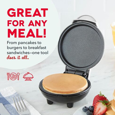 Dash Mini Maker Griddle, 4 Inch Nonstick Cooking Surface, Aqua | Compact Electric Mini Pancake Maker, Quick Heating, Single Serve Eggs, Hash Browns & Breakfast Sandwiches in Kuwait