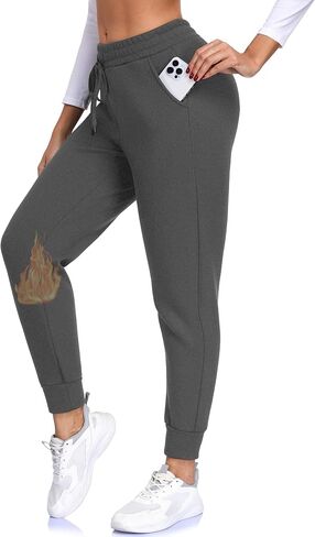 Aoliks Women's Fleece Lined Sweatpants Thermal Joggers with Pockets Winter Lounge Yoga Workout Running Pants in Kuwait