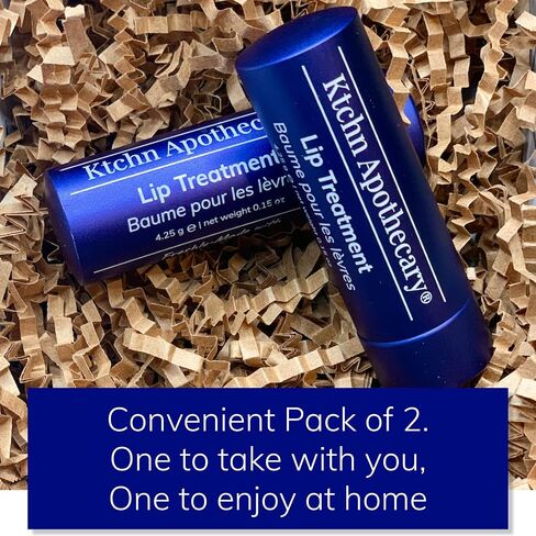 Ktchn Apothecary 100% Natural Ultra-Hydrating Lip Balm & Conditioner-in-1 | Hydrate & Soften Dry/Chapped Lips | Silky Smooth, Never Waxy | Men & Women | Pack of 2 in Saudi Arabia
