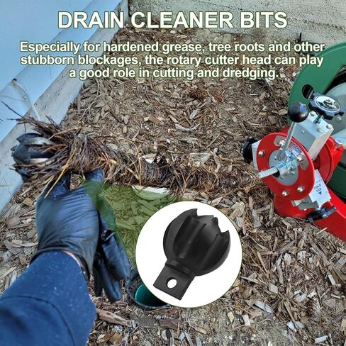 9-Piece Drain Auger Drill Attachment for 5/16"-3/4" Cable, Heavy-Duty Steel Construction, Fits 50FT-100FT Drain Machines,Rust-Resistant for Sink/Shower/Toilet Clogs in Saudi Arabia