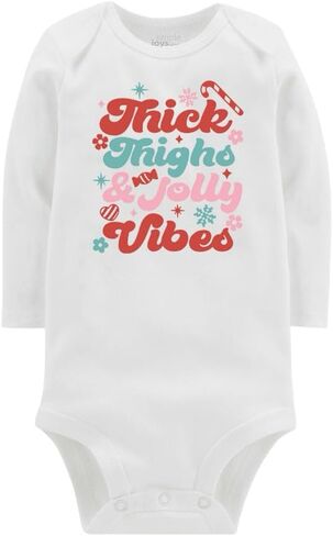 Christmas Baby Bodysuit - Thick Thighs and Jolly Vibes in Saudi Arabia