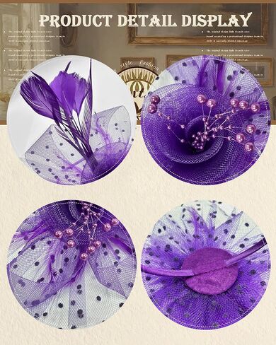 Bniksok 5 Pack White Fascinators Hat for Women Tea Party Veil Mesh Headband Feather Derby Hat Lace Gloves Pearl Jewelry Set for 1920s Party in Kuwait