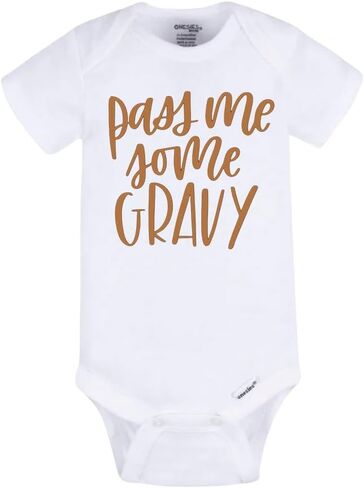 Thanksgiving Baby Bodysuit - Pass the Gravy in Saudi Arabia