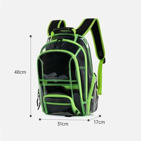 Daypack Clear Heavy Duty PVC Backpack With Reinforced Straps Multiple Pockets Large Bookbag school bag in Saudi Arabia