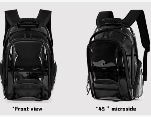 Daypack Clear Heavy Duty PVC Backpack With Reinforced Straps Multiple Pockets Large Bookbag school bag in Saudi Arabia