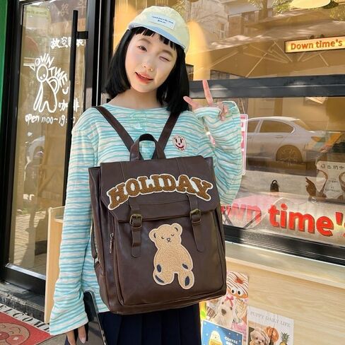 Daypack Brown Bookbags Travel Office Daypacks Fashion Laptop Business Waterproof Backpacks school bag in Saudi Arabia