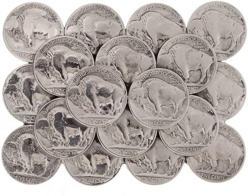 Navajo Buffalo Nickels All Silver Belt Buckle Real 5 Cent Coins 0299 in Saudi Arabia