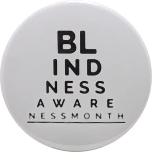 Blindness Awareness pins - Blindness Awareness Month (braille) - small, 1.25" - pack of 12 pinback buttons in Saudi Arabia