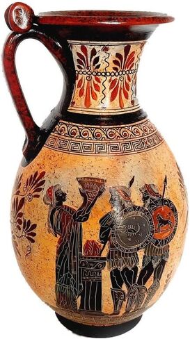 Ancient Greek Vase Jar 36cm,Phaethon and Achilles with Pythia in Saudi Arabia