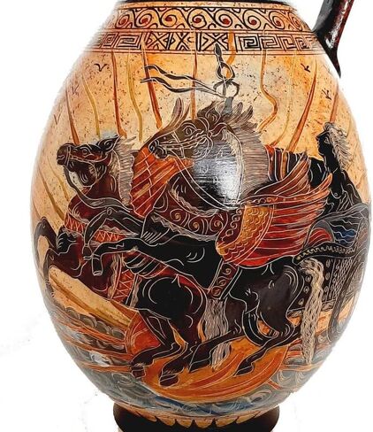 Ancient Greek Vase Jar 36cm,Phaethon and Achilles with Pythia in Saudi Arabia