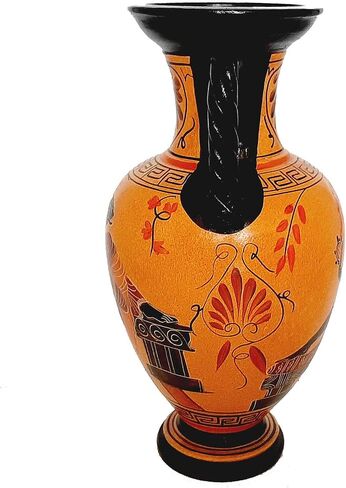 Greek Pottery Vase Amphora 26cm,Goddess Aphrodite and God Dionysus in Saudi Arabia