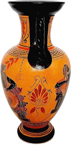 Greek Pottery Vase Amphora 26cm,Goddess Aphrodite and God Dionysus in Saudi Arabia