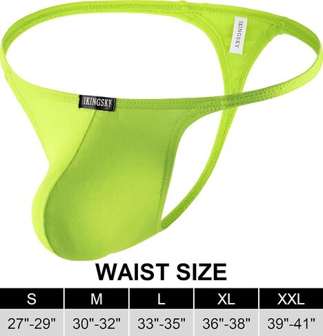 IKINGSKY Men's Modal Big Pouch G-string Underwear Sexy Low Rise Y-back Thong Soft Bulge Under Panties for Men in Kuwait