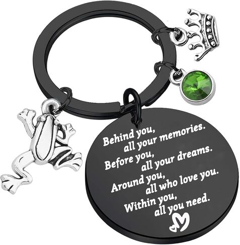 FEELMEM Princess the Frog Inspired Gift Tiana Princess Fans Gift Behind You All Your Memories Keychain in Saudi Arabia