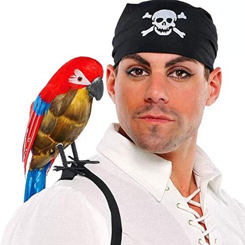 Colorful Faux Feather Pirate Parrot Costume Accessory - 18.5" x 6.5", 1 Piece - Perfect for Cosplay, Halloween, Dress-ups, & Themed Parties in Saudi Arabia