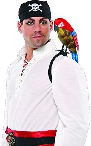 Colorful Faux Feather Pirate Parrot Costume Accessory - 18.5" x 6.5", 1 Piece - Perfect for Cosplay, Halloween, Dress-ups, & Themed Parties in Saudi Arabia