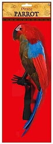 Colorful Faux Feather Pirate Parrot Costume Accessory - 18.5" x 6.5", 1 Piece - Perfect for Cosplay, Halloween, Dress-ups, & Themed Parties in Saudi Arabia