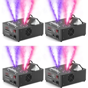 2000W MACHENT Professional Fog Machine مع أضواء ، فوهة مزدوجة 8+8 RGB 3W LED أضواء Wireless/Manual/DMX التحكم في اتجاه الدخان القابل للتعديل ، 2.5L LCD Display 30000CFM لحضور عيد الميلاد عيد الميلاد in Kuwait