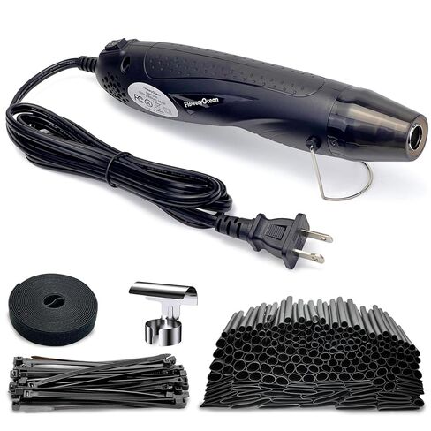 Heat Shrink Tubing Kit - 2:1 Shrink Ratio,328Pcs Wire Shrink Wrap Tubing and 300W Mini Heat Gun - for Shrink Wrapping, Wire and Cable Repair, Hand Crafts in Kuwait
