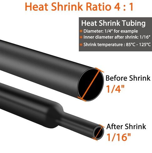 Heat Shrink Tubing Kit - 2:1 Shrink Ratio,328Pcs Wire Shrink Wrap Tubing and 300W Mini Heat Gun - for Shrink Wrapping, Wire and Cable Repair, Hand Crafts in Kuwait