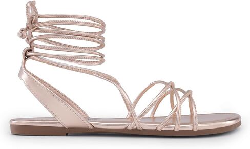 DREAM PAIRS Women's Lace-up Strappy Flat Sandals | Dressy Comfortable Gladiator Sandals Summer Wedding Vacation Flat Sandals for Women in Saudi Arabia