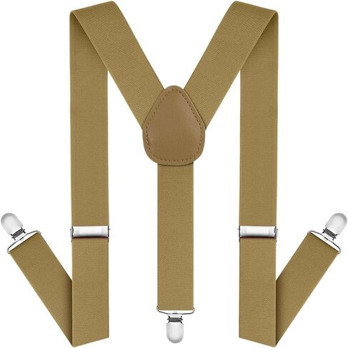 Mens Braces, Mens Suspenders with Strong Metal Clips, 3.5cm Wide Heavy Duty Suspenders, Adjustable Elastic Suspenders in Saudi Arabia