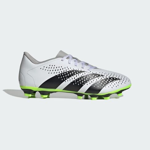 حذاء adidas Predator Accuracy.4 مرن بدون رباط أرضي أسود/أبيض/فريق شوك وردي للرجال 9، للنساء 10 متوسط in Saudi Arabia