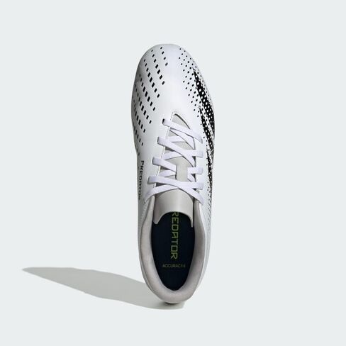 حذاء adidas Predator Accuracy.4 مرن بدون رباط أرضي أسود/أبيض/فريق شوك وردي للرجال 9، للنساء 10 متوسط in Saudi Arabia