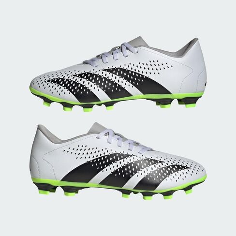 حذاء adidas Predator Accuracy.4 مرن بدون رباط أرضي أسود/أبيض/فريق شوك وردي للرجال 9، للنساء 10 متوسط in Saudi Arabia