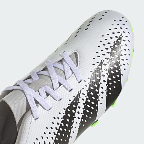 حذاء adidas Predator Accuracy.4 مرن بدون رباط أرضي أسود/أبيض/فريق شوك وردي للرجال 9، للنساء 10 متوسط in Saudi Arabia