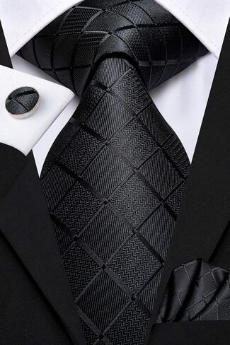 Hi-Tie Father And Son Tie Set Jacquard Woven Silk Necktie Pocket Square Set For Wedding Party Formal Dress Gifts in Saudi Arabia