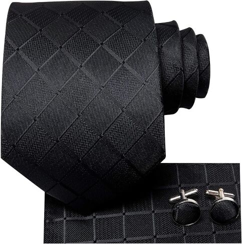 Hi-Tie Father And Son Tie Set Jacquard Woven Silk Necktie Pocket Square Set For Wedding Party Formal Dress Gifts in Saudi Arabia