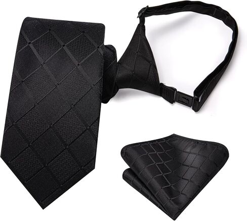 Hi-Tie Father And Son Tie Set Jacquard Woven Silk Necktie Pocket Square Set For Wedding Party Formal Dress Gifts in Saudi Arabia