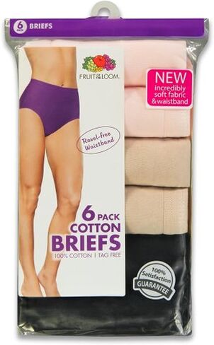Fruit of the Loom Women's 6 pack Cotton Brief Panties in Saudi Arabia
