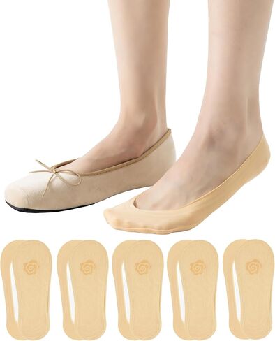 XTBPQMX No Show Non Slip Footies Socks Womens (10 Pairs) Nylon Ultra Low Cut Liner Invisible Socks for Heels Flats Lofers in Kuwait