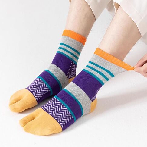Nicecoco tabi socks,flip flop socks,flip flop socks for women,apanese socks,tabi socks women,socks with toes separated for women,sandal socks,tabi socks men,toe socks,5Pack in Kuwait