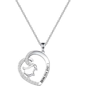 FEELMEM Penguin Necklace Round Disc Cutout Penguin Pendant Necklace Best Friend Gift Bridesmaid Gift in Saudi Arabia
