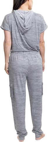 Hanes Women's Step Into Spring Short Sleeve V-neck Top and Jogger Sleep Lounge Set in Saudi Arabia