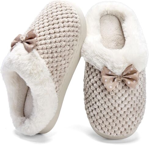 WateLves Girls Slippers Memory Foam Toddler Kids Comfort Wool-Like Plush Fleece Lined House Shoes for Indoor & Outdoor in Saudi Arabia