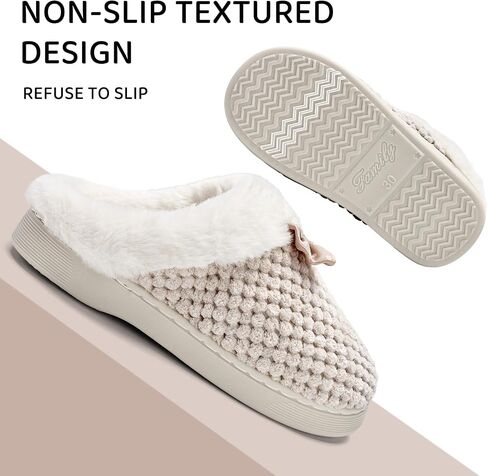 WateLves Girls Slippers Memory Foam Toddler Kids Comfort Wool-Like Plush Fleece Lined House Shoes for Indoor & Outdoor in Saudi Arabia