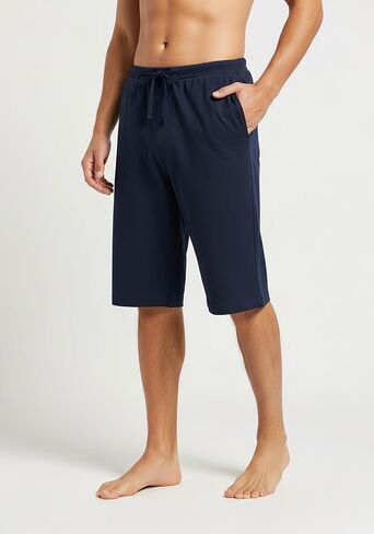 Andrew Scott Men's 3 Pack Soft & Light Cotton Drawstring Yoga Lounge & Sleep Jam Shorts/Jersey Shorts with Pockets in Saudi Arabia