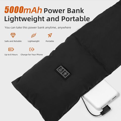 Kercky Heated Scarf Electric Heating Warmer with 5000mAh Rechargeable Battery for Women Men, Heating Pad with Hidden Hooded in Saudi Arabia