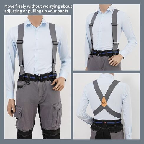 MELOTOUGH Outback Side Clip Trucker Suspenders/Perry Suspenders with 2inch Width Elastic in Kuwait