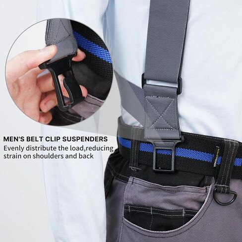 MELOTOUGH Outback Side Clip Trucker Suspenders/Perry Suspenders with 2inch Width Elastic in Kuwait